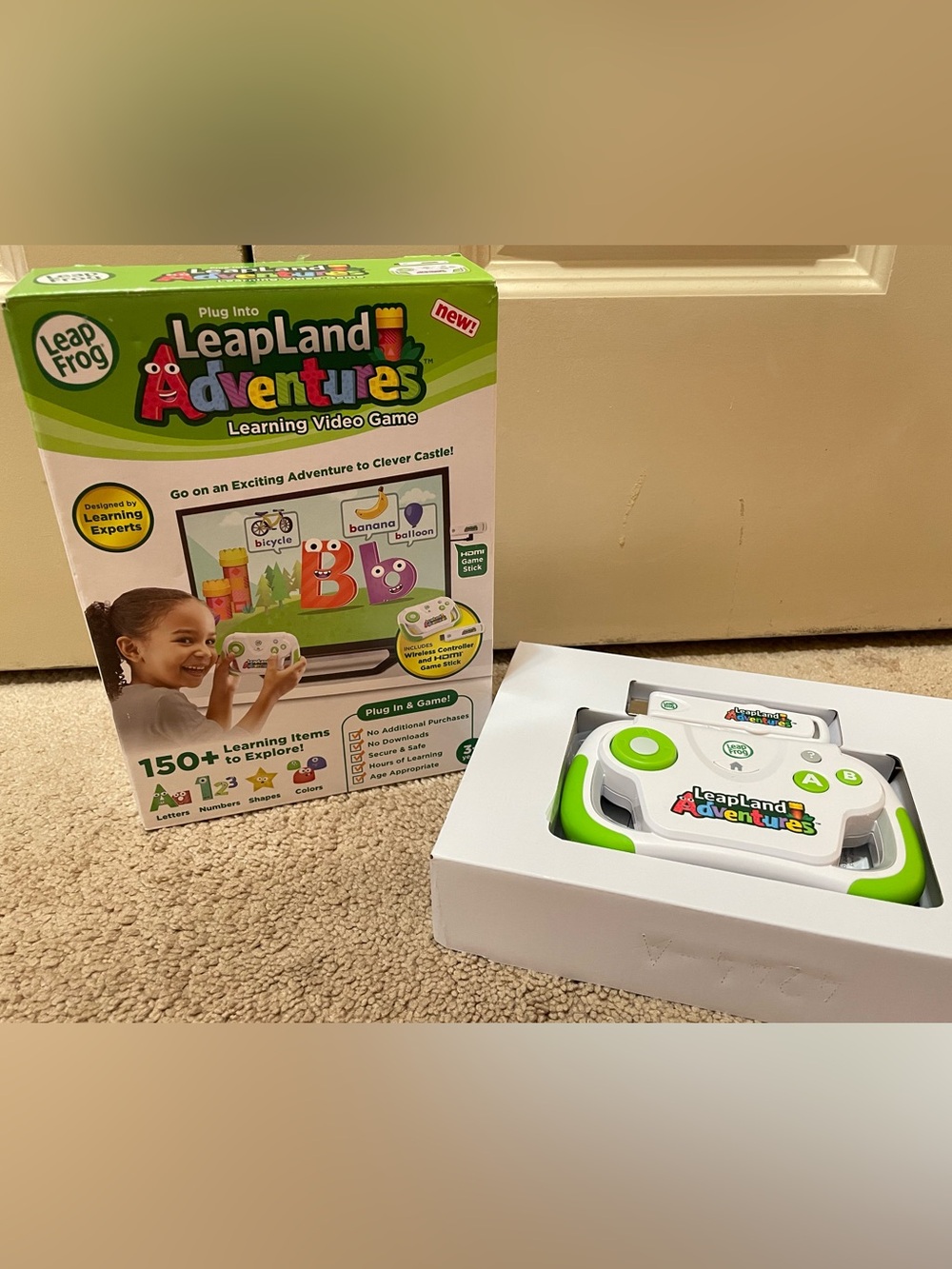 LeapFrog LeapLand Adventures Learning Video Game - White & Green